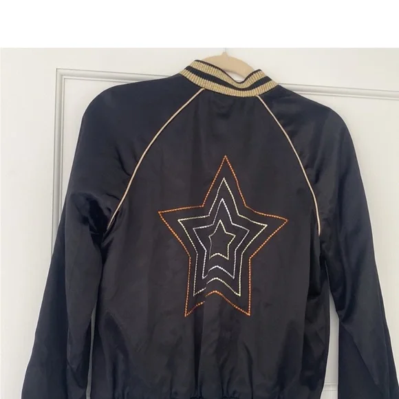 MOTHER The Letterman satin zip jacket Small - Picture 7 of 8